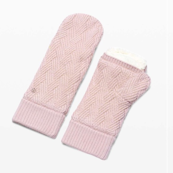 lululemon athletica Accessories - Lululemon Sherpa Weave Mitten Pink